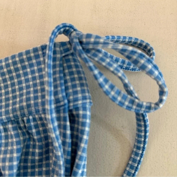 Madewell Women's Flex Wrap Skort in Gingham Ornamental Blue Size 1X NWT - Picture 3 of 9